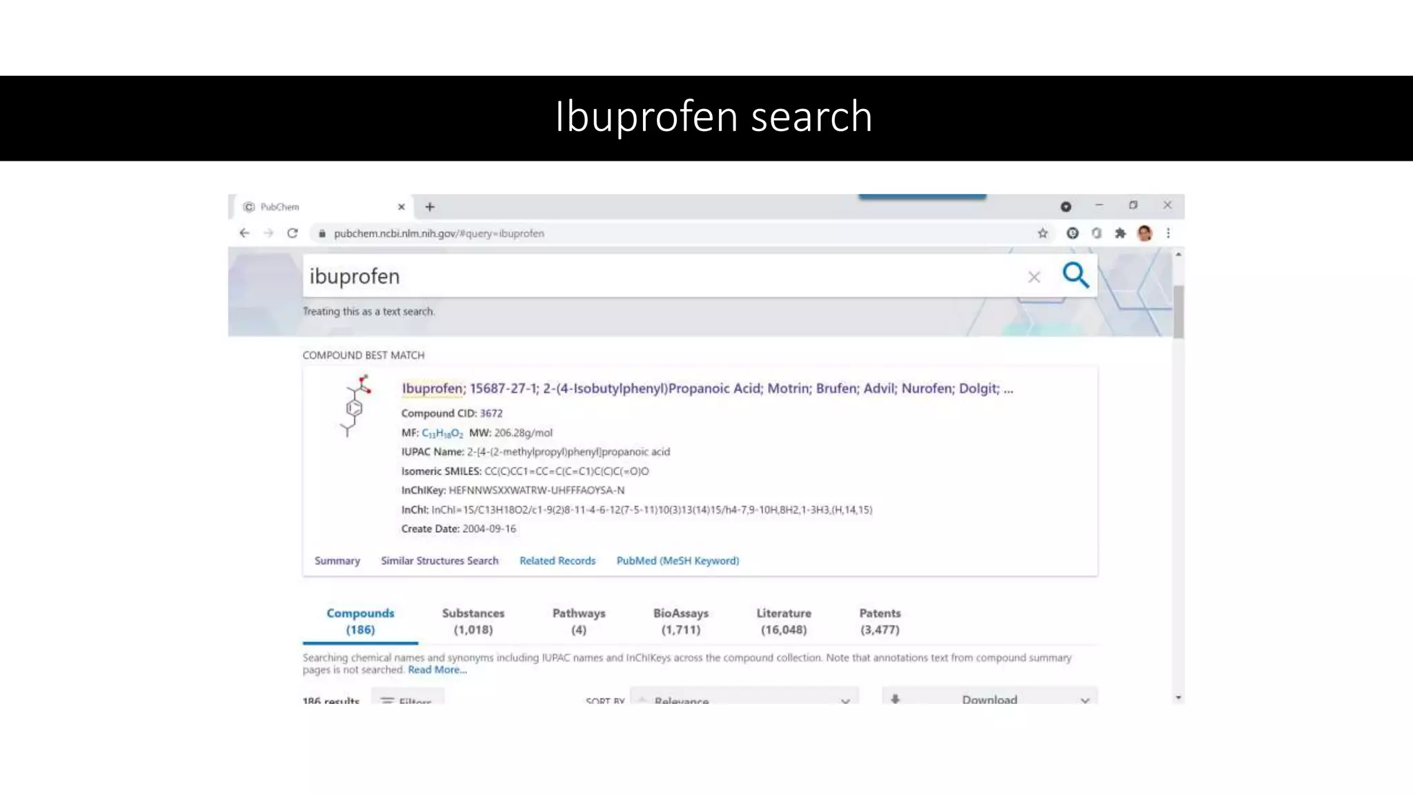 Ibuprofen search
 