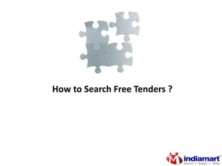 How to Search Free Tenders ? 