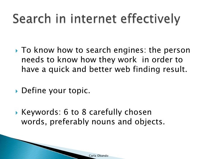 how to search the internet effectively how to search the internet