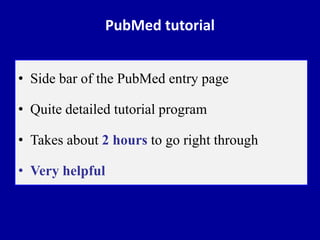 How to search the medical literature on the net