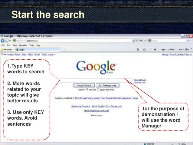 How to search using google