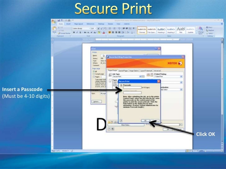 How to Secure Print with Xerox