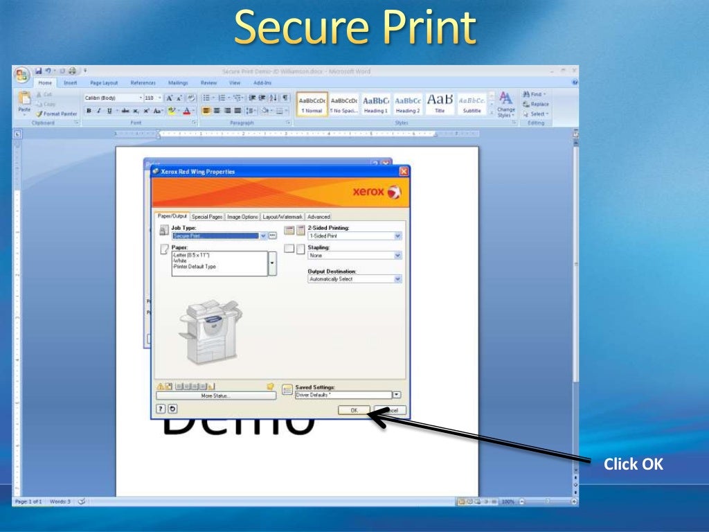 How to Secure Print with Xerox