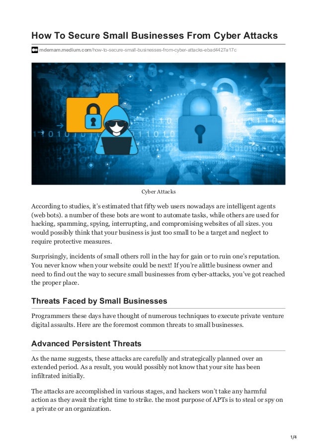 How to secure small businesses from cyber attacks 2 how to secure small businesses from cyber attacks 1 638