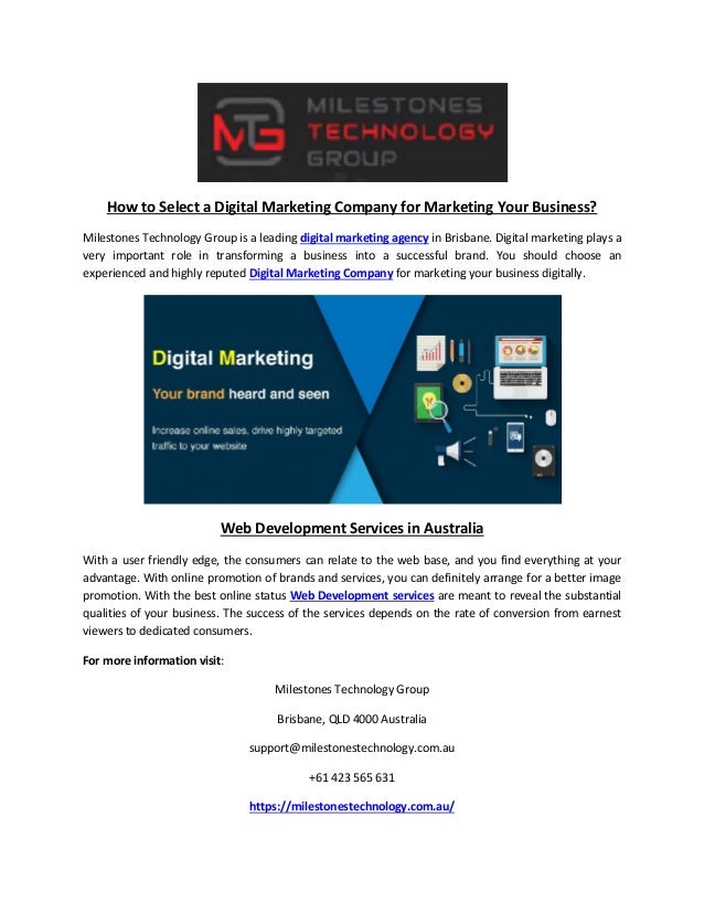 how to select a digital marketing company for marketing your business milestones