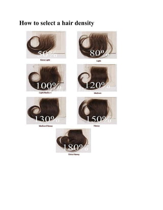 How to select a hair density
 