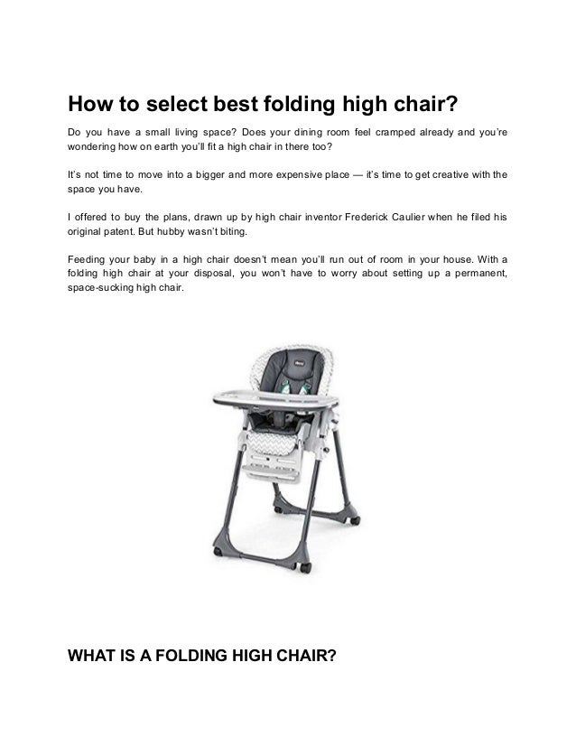 best fold up high chair