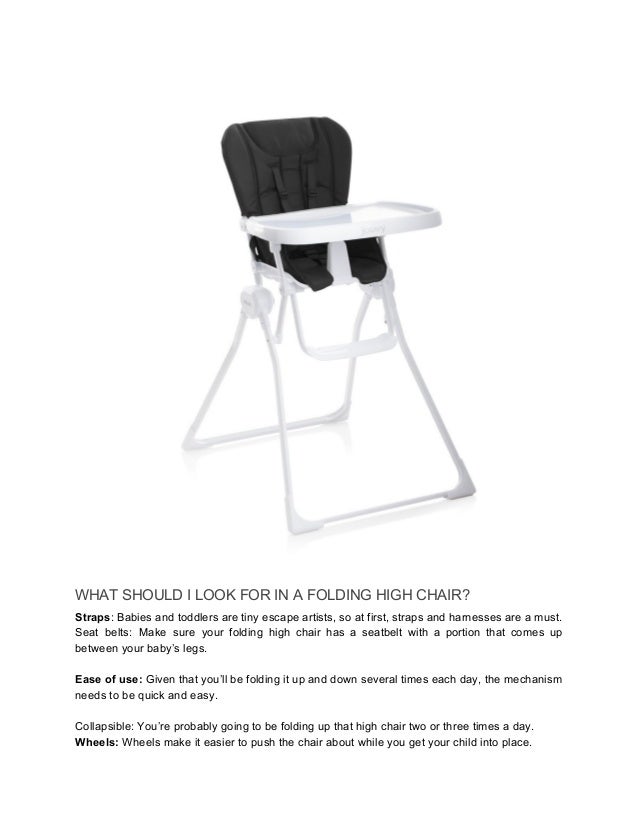 best fold up high chair