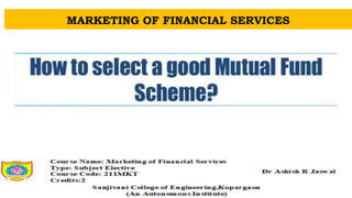 MARKETING OF FINANCIAL SERVICES
 