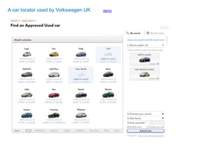 A car locator used by Volkswagen UK   demo
 