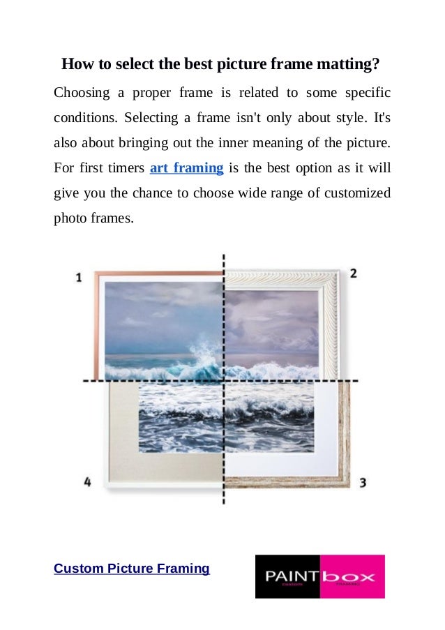How to choose appropiate picture frame matting