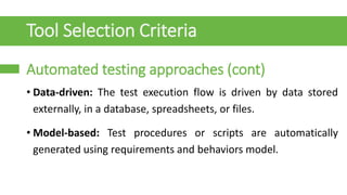 How to select the right automated testing tool | PPTX