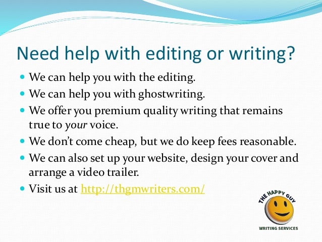 How to self publish your book! Slide 14