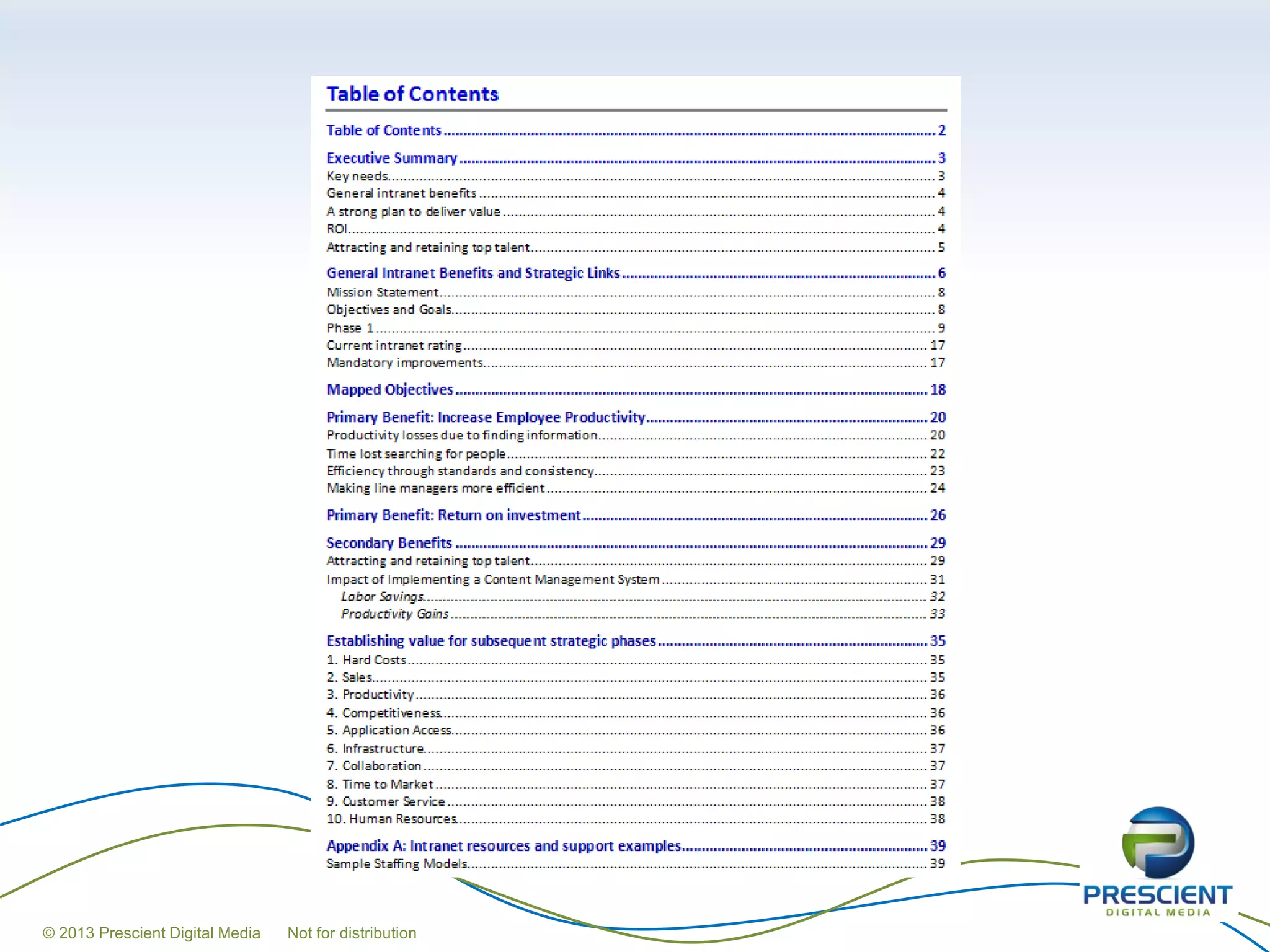 © 2013 Prescient Digital Media   Not for distribution
 