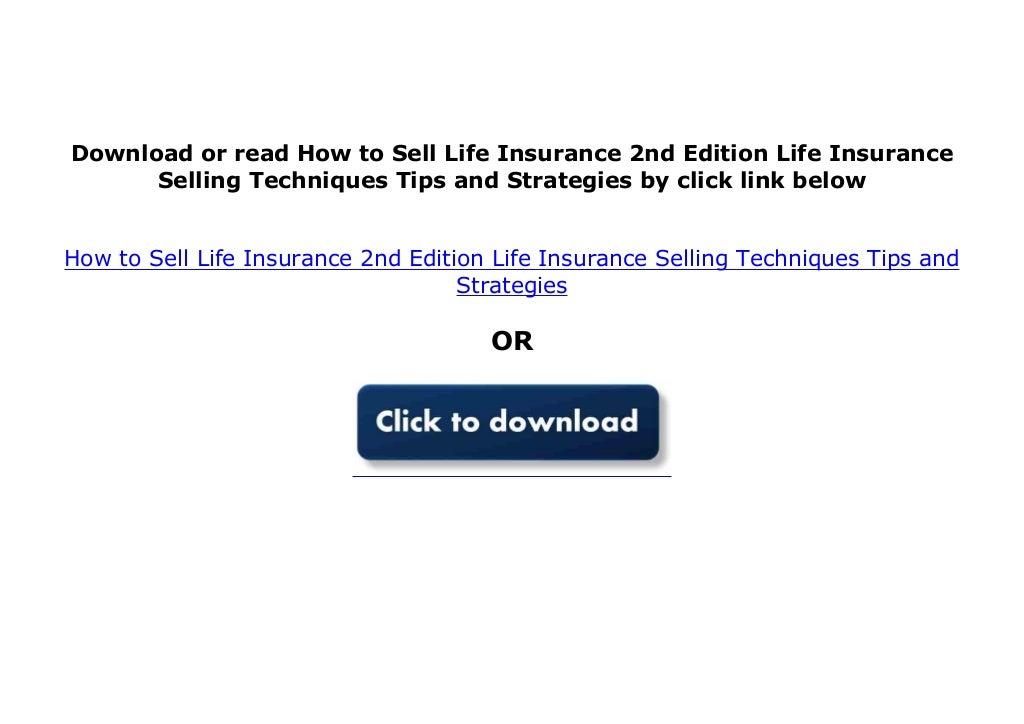 ^^P.D.F_EPUB^^ How to Sell Life Insurance 2nd Edition