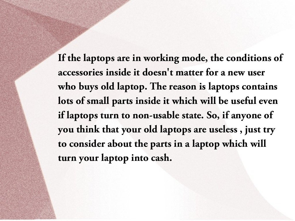 How to sell my laptop For cash