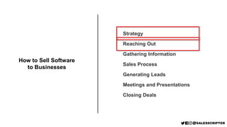 How to Sell Software to Businesses - Reaching Out
