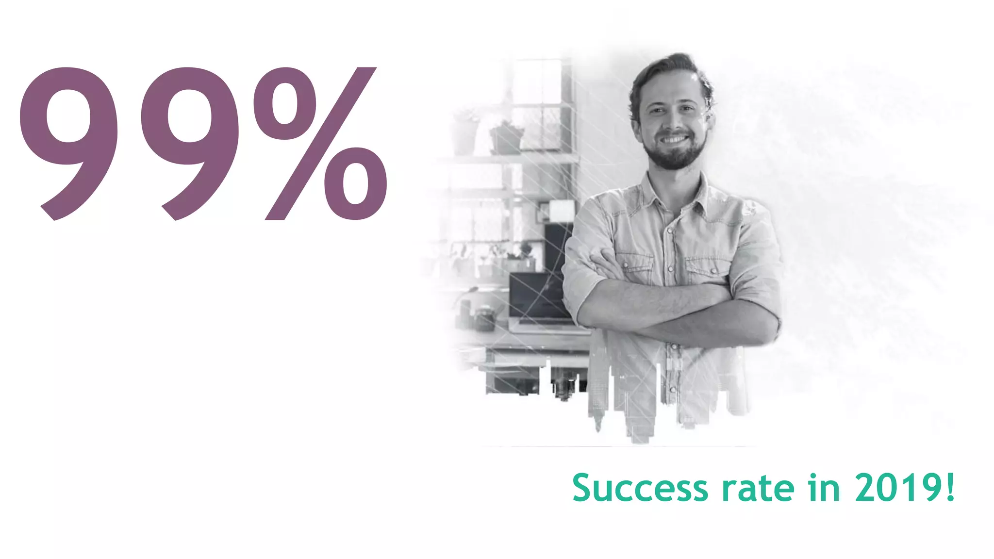 99%
Success rate in 2019!
 