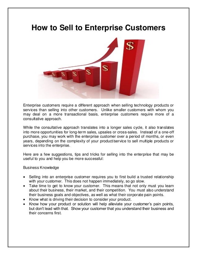 How to Sell to Enterprise Customers
