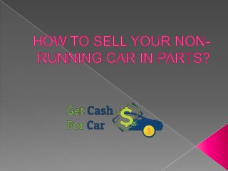 where can i sell a non running car