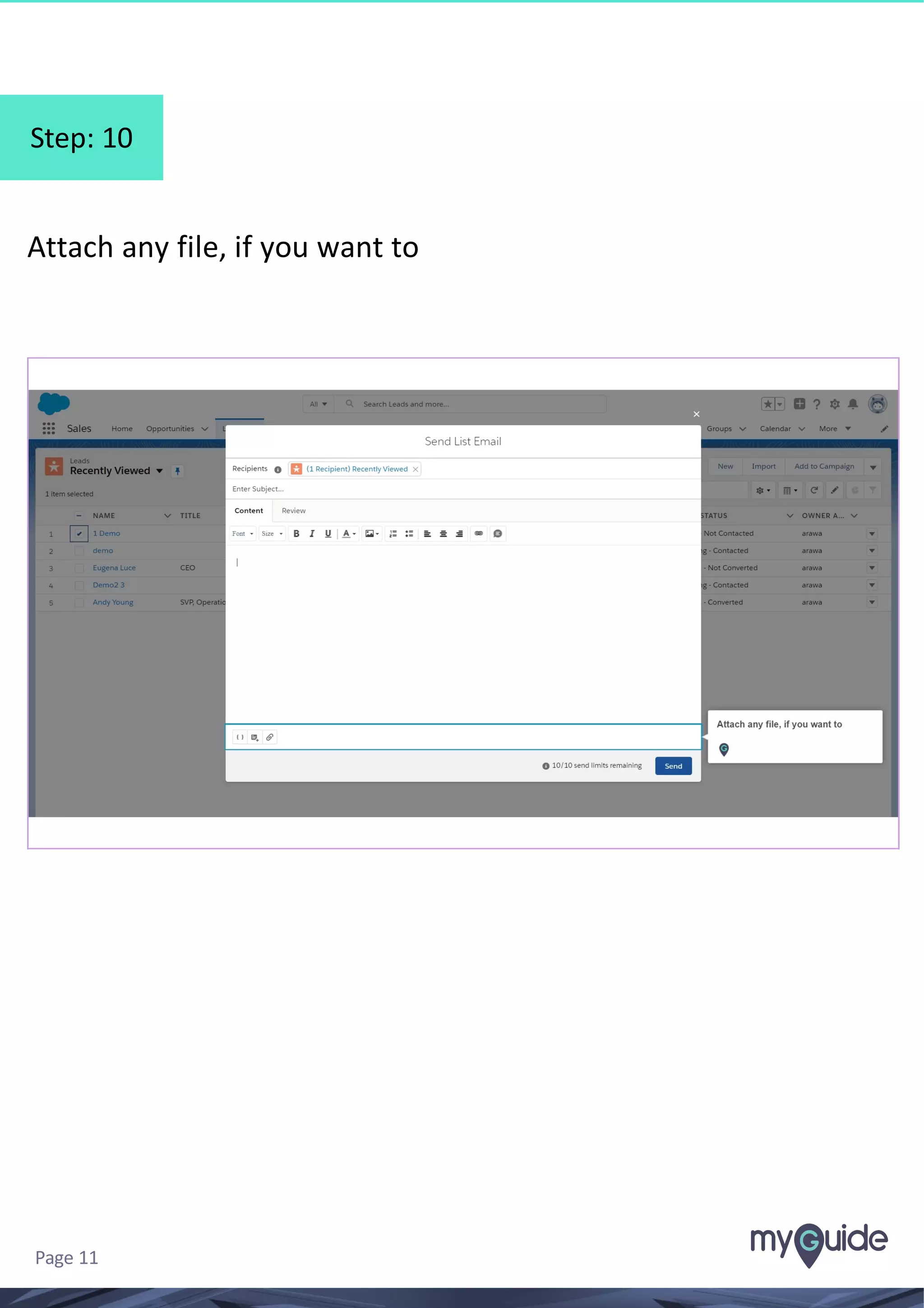 Step: 10
Attach any file, if you want to
Page 11