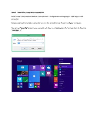 How to set up a proxy server on windows | DOCX