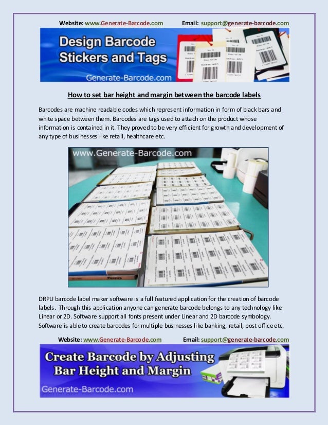 generate barcode labels