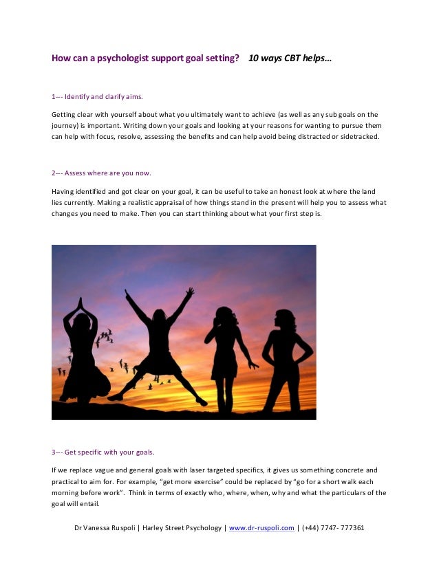 How to set goals using cbt for effective goal setting