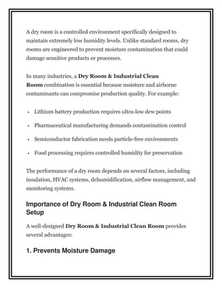 Comprehensive Guide to Setting Up High-Performance Dry Rooms and ...