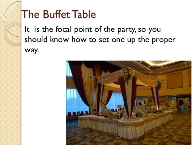How to set up an elegant buffet table