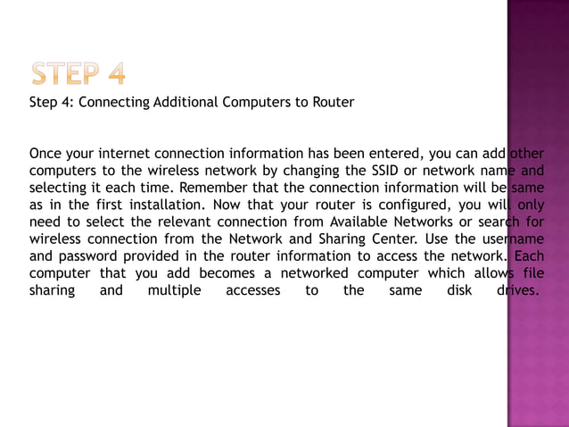 How to setup a wireless network router | PPTX