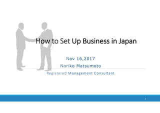 How to set up business in japan