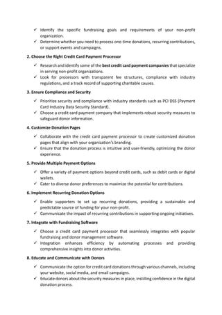 How To Set Up Credit Card Processing For NonProfit Organizations | PDF