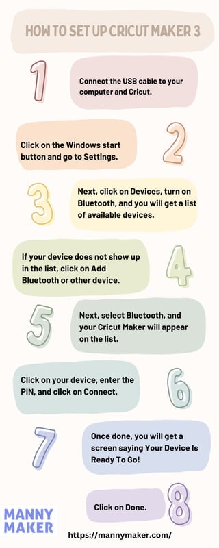 How to Set Up Cricut Maker 3 | MannyMaker | PDF