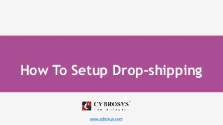 www.cybrosys.com
How To Setup Drop-shipping
 