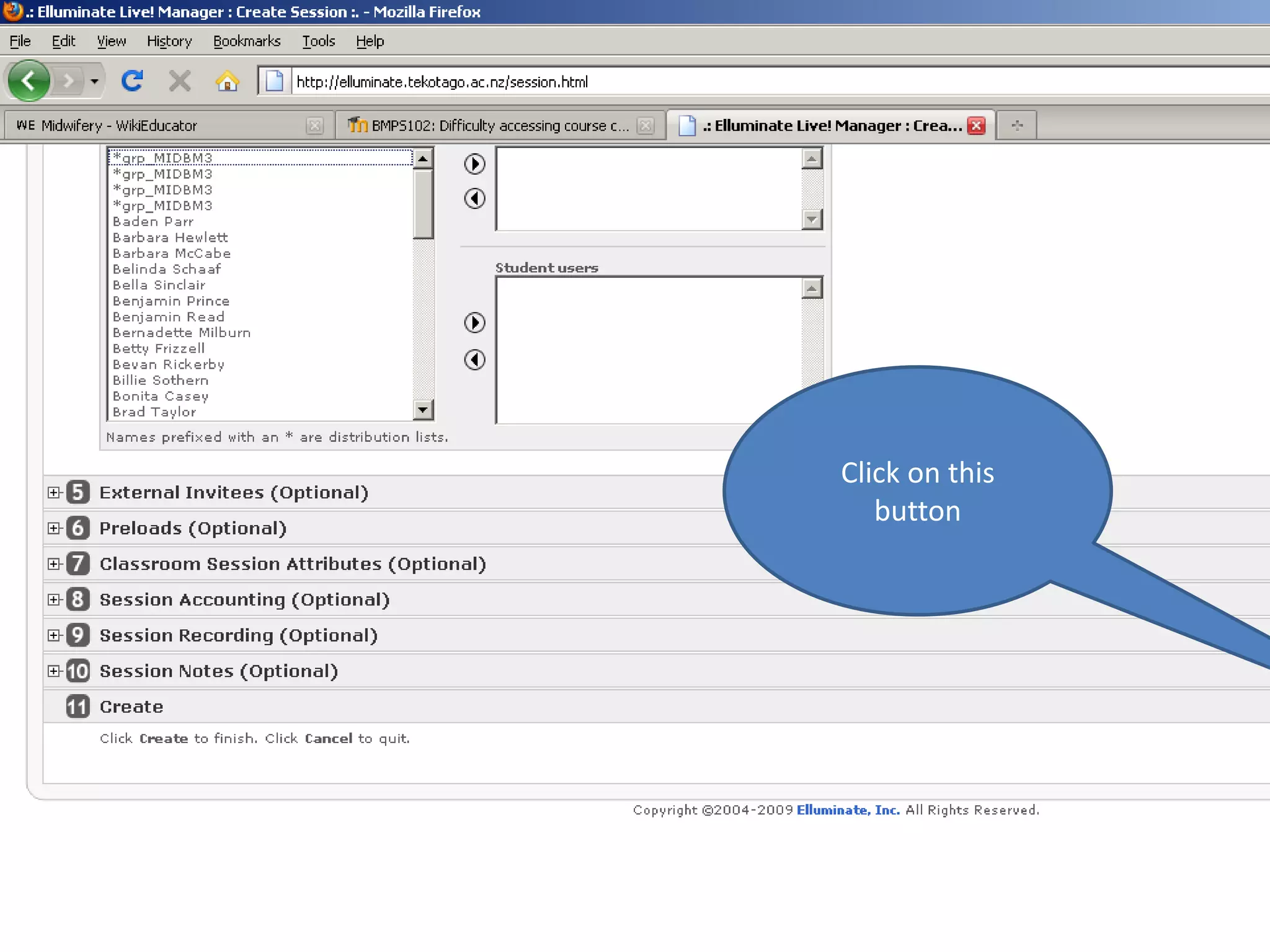 Click on this button