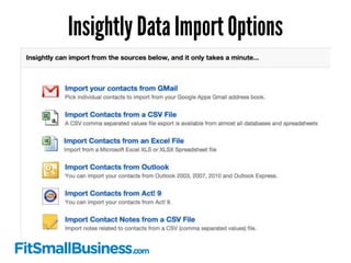 Insightly Data Import Options 
 