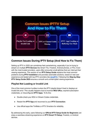 How to Set Up IPTV on Any Device | Official IPTV Setup Guide (2025) | PDF