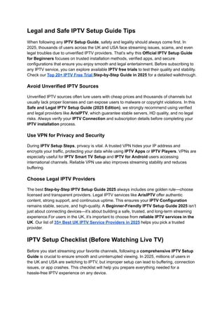 How to Set Up IPTV on Any Device | Official IPTV Setup Guide (2025) | PDF