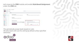 How to Setup Rule Based Lead Assignment With Odoo 18 CRM | PPTX