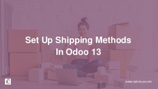 www.cybrosys.com
Set Up Shipping Methods
In Odoo 13
 