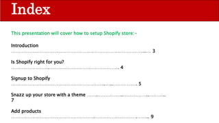 How to setup shopify store | PPTX