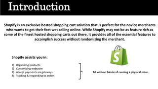 Shopify Presentation.pdf How to setup shopify store | PPTX