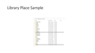 Library Place Sample
 