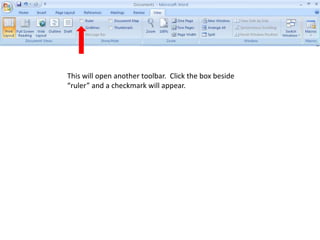 Click the “View” tab.