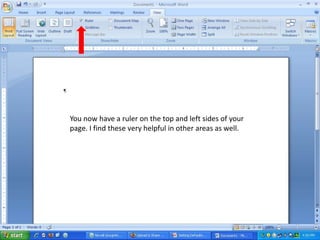 This will open another toolbar.  Click the box beside “ruler” and a checkmark will appear.
