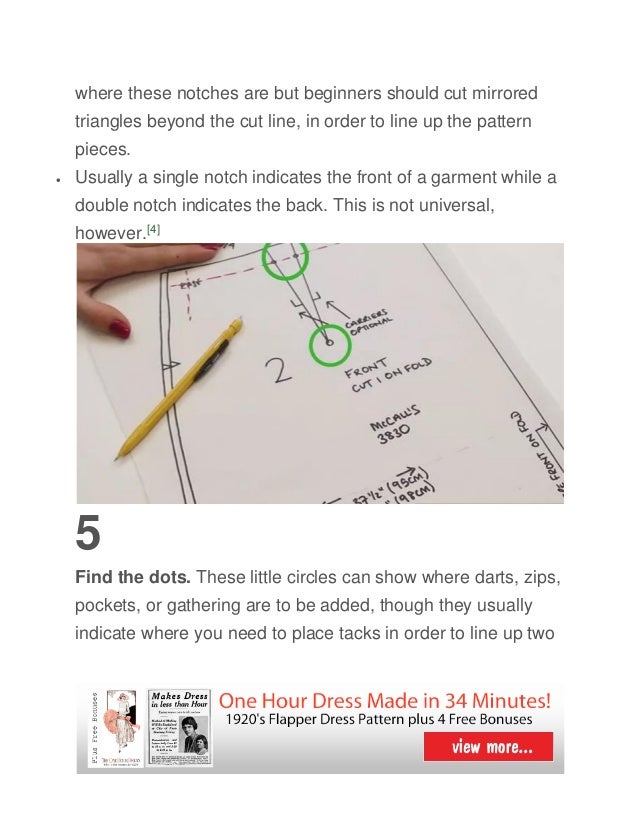 How to sew using patterns