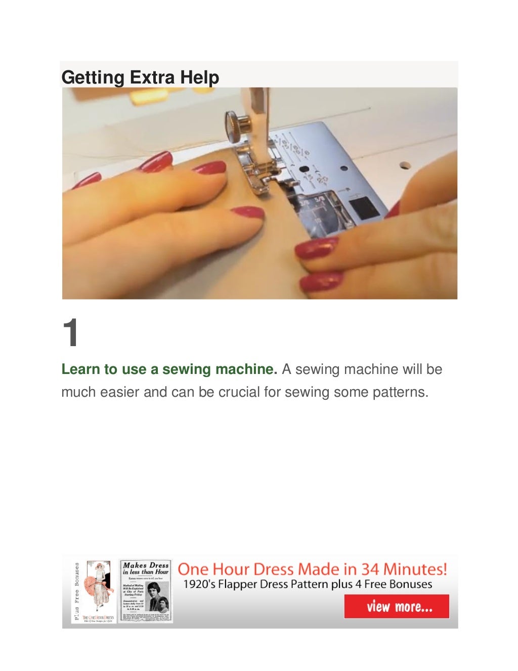 How to sew using patterns