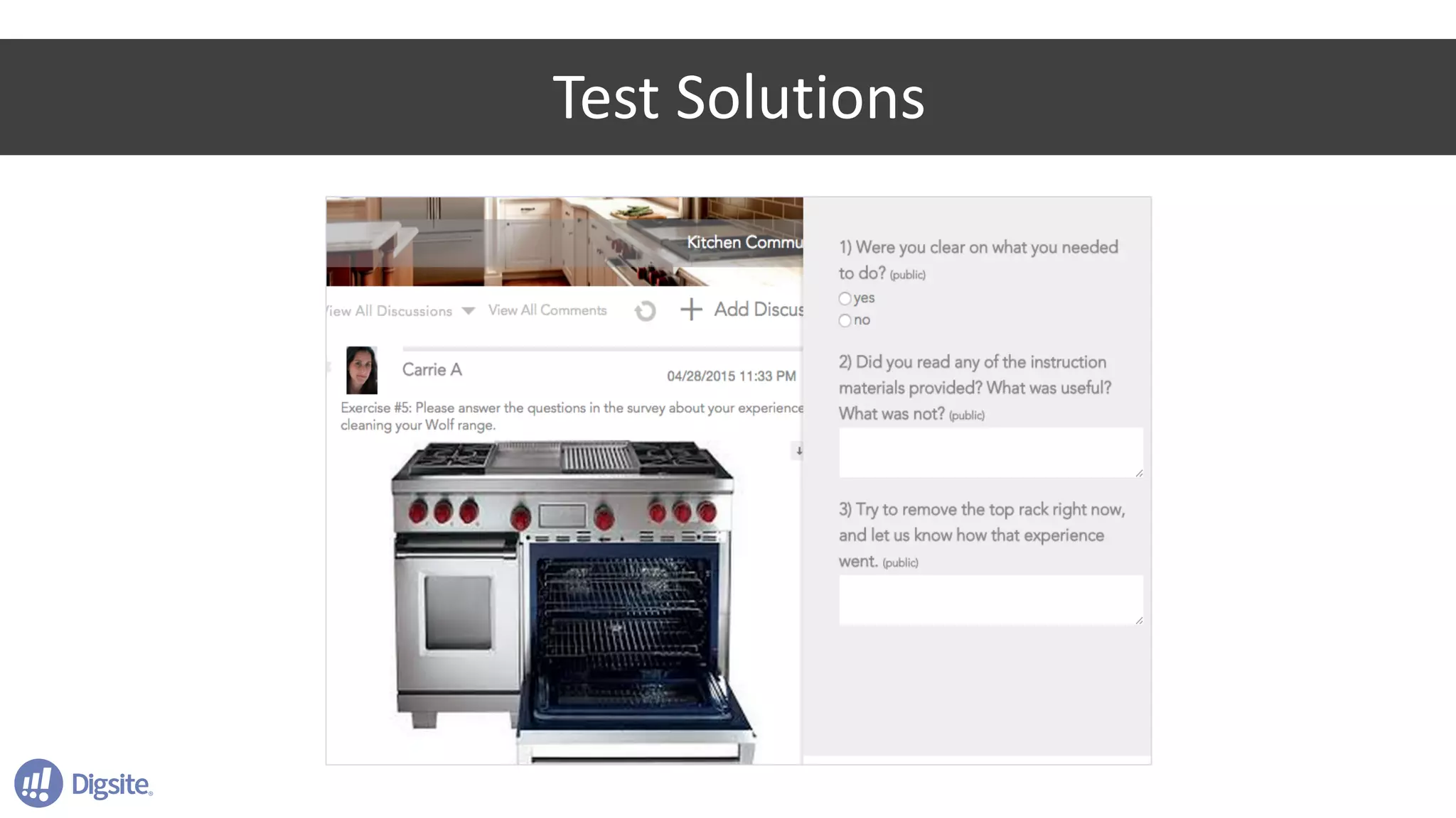 Test	Solutions
 