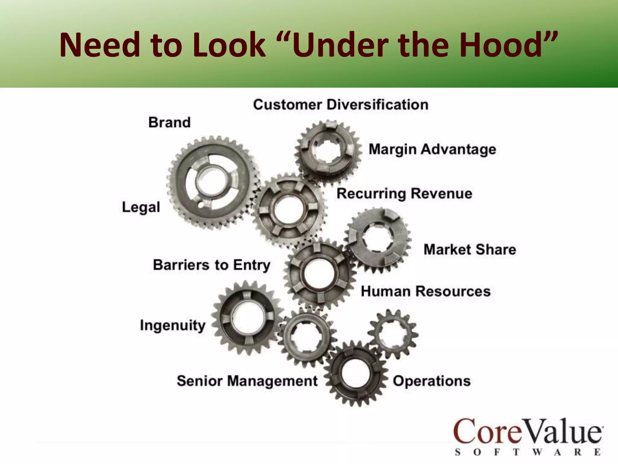 Need to Look “Under the Hood”

 